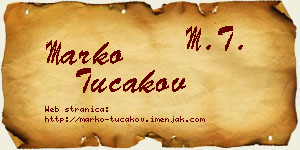 Marko Tucakov vizit kartica
